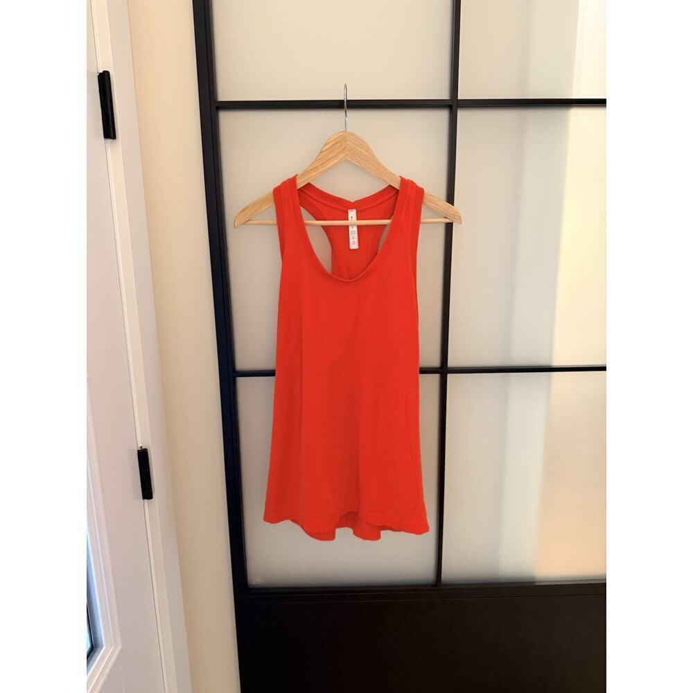 Athleta Momentum Seamless Tank Top Women's XL Poppy Red Orange Running Racerback - Picture 4 of 8